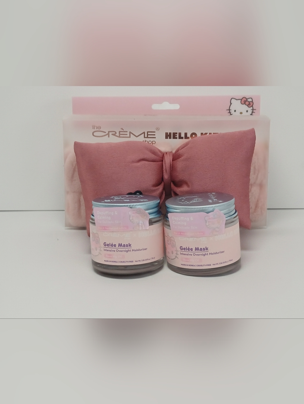 The Crème Shop X Hello Kitty Headband & Gelee Moisturizing  Mask Bundle